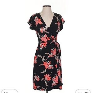 MICHAEL Michael Kors floral-print faux-wrap dress new size medium